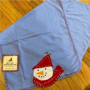 Pottery barn kids baby’s first Christmas cloth washcloth